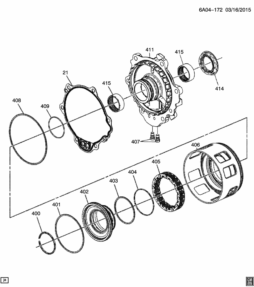 GM 19420585 EXTENSION ASM,A/TRNS CASE