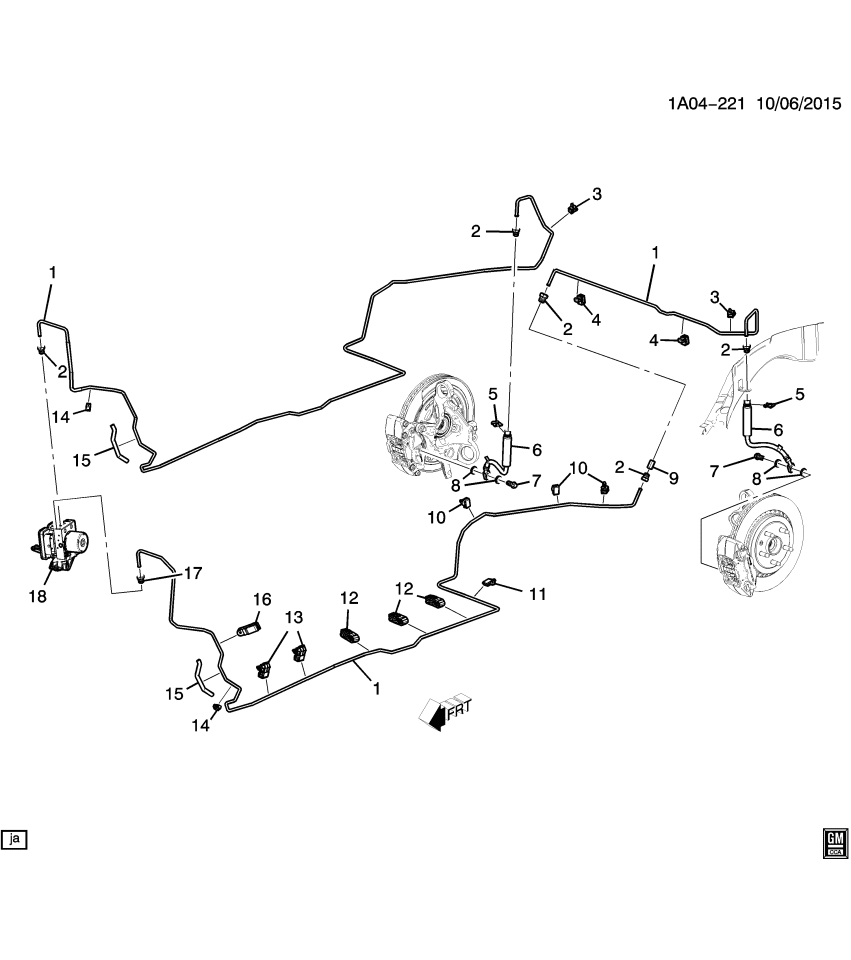 GM 11611310 Retainer,Brake & Fuel Feed & Fuel Return & Evap Emission Pipe