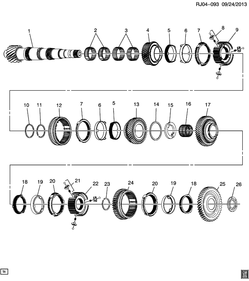 GM 98500217 Synchronizer Kit, 1St & 2Nd Gear
