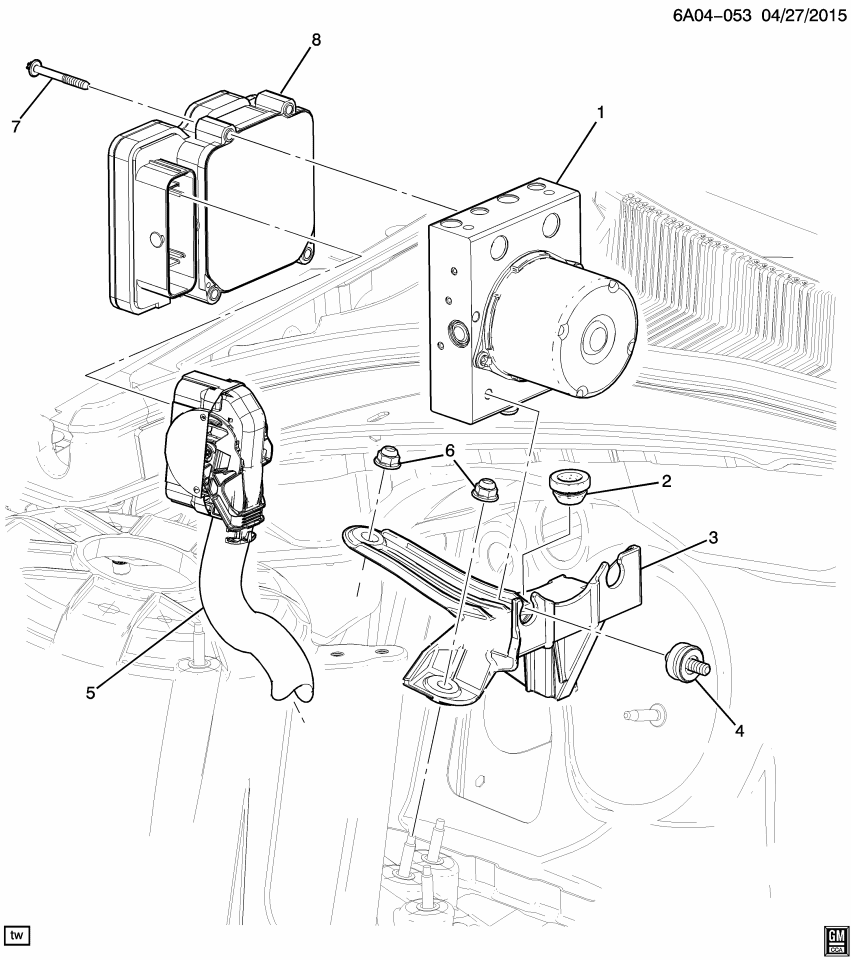 GM 84791023 VALVE KIT-ELEK TRACT CONT BRK PRESS MOD
