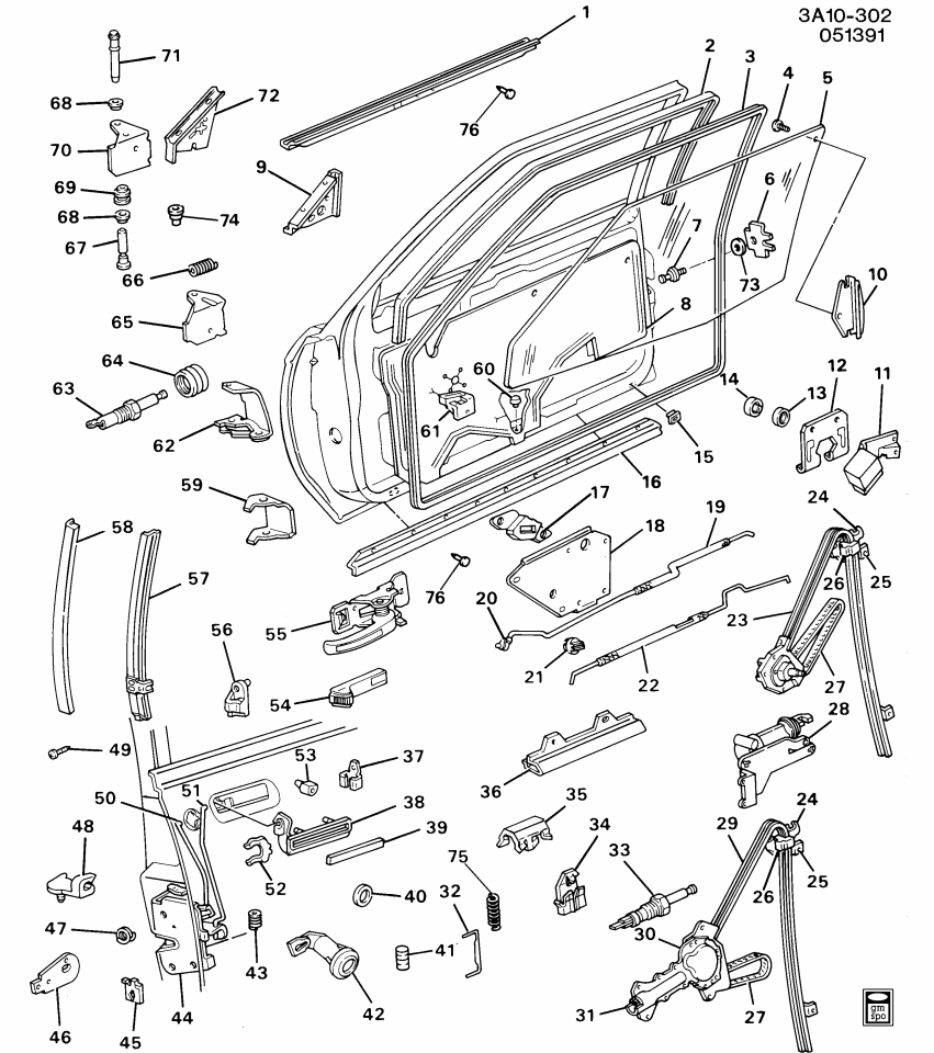 GM 10177233 Channel Assembly, Front Side Door Window