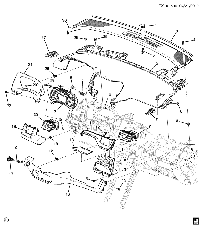 GM 84335596 Grille Assembly, Side Window Defogger Outlet *Artemis
