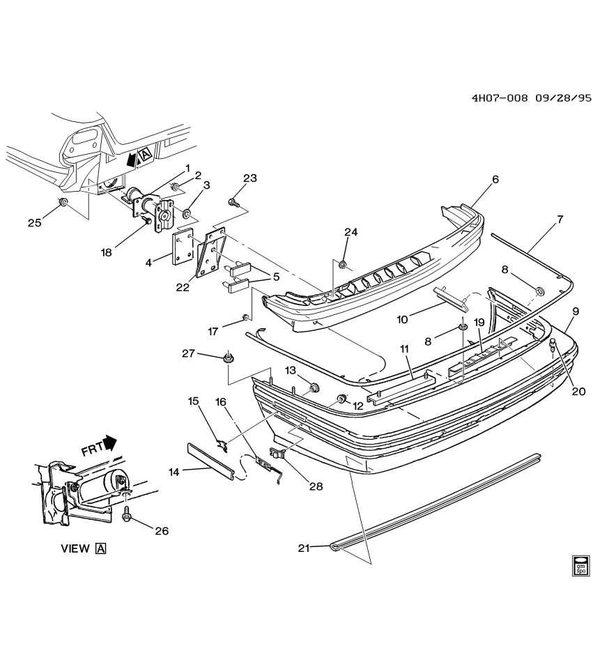 GM 12350914 Retainer Kit,Rear Bumper Fascia