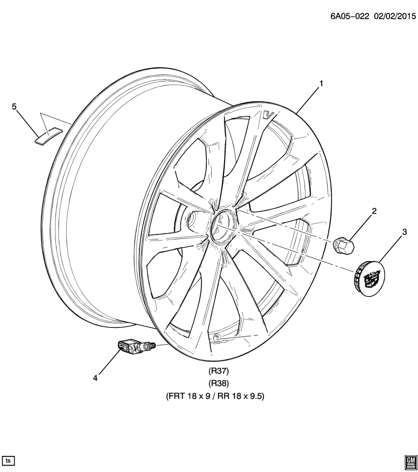GM 23459798 Wheel Rim, Front