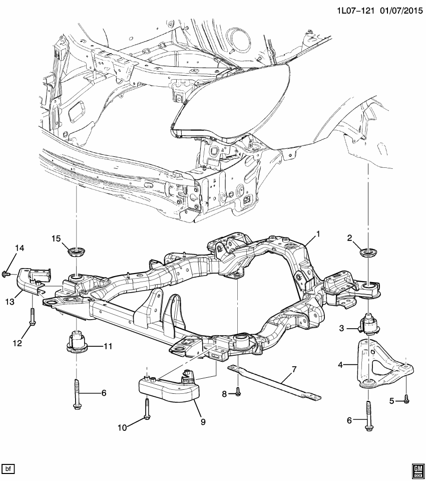 GM 23115494 Extension Assembly, Drivetrain & Front Suspension Crossmember