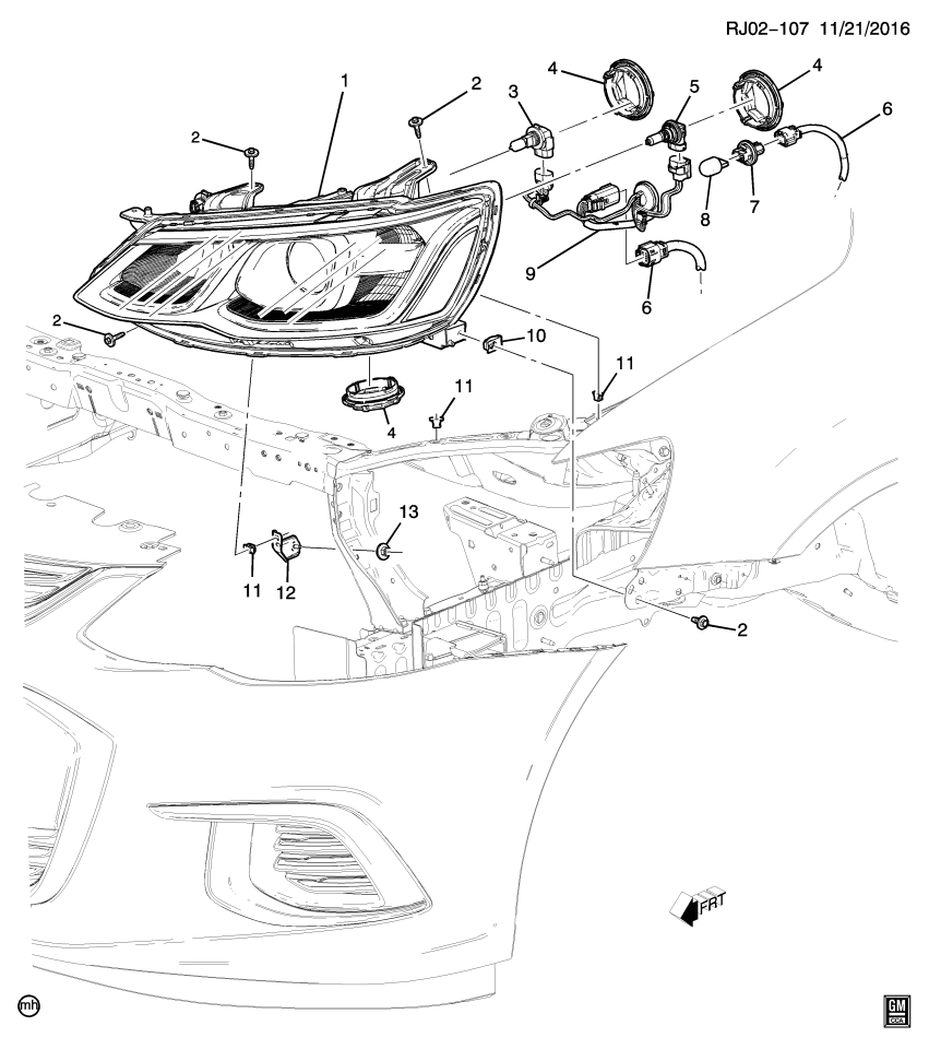 GM 42589491 Harness Assembly, Fwd Lp Wrg