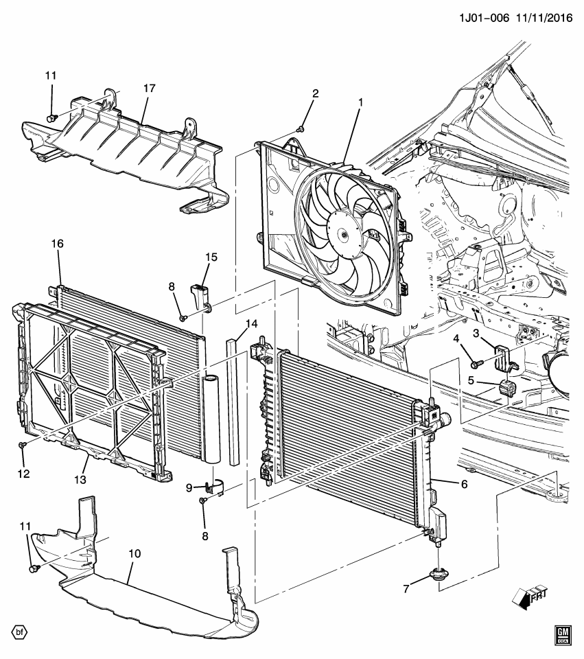 GM 42421070 Baffle, Radiator Air Upper