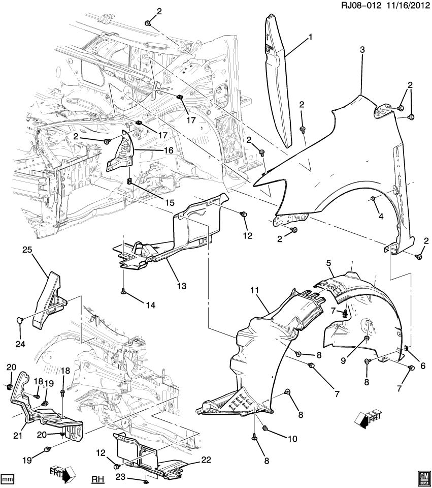 GM 95364914 Liner Assembly, Front Wheelhouse