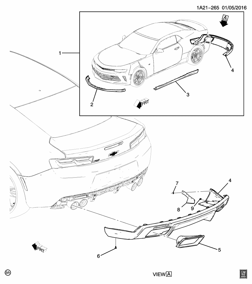 GM 23418858 Extension Assembly, Rear Bumper Fascia *Service Primer
