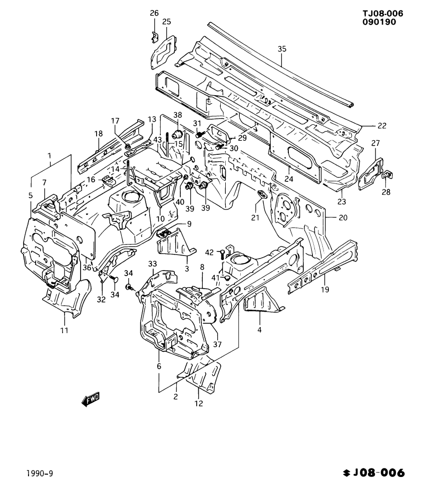 GM 96058832 Gusset, Right Front Lower Member