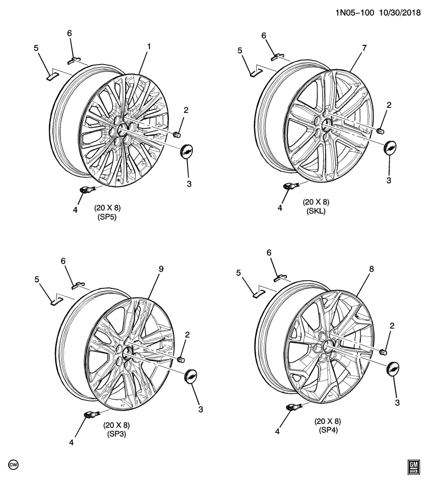 GM 84156133 WHEEL-FRT & RR