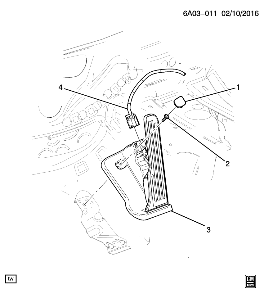 GM 84366714 Pedal Assembly, Accel