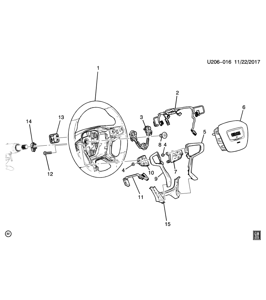 GM 84621133 Airbag Assembly, Strg Whl *Black