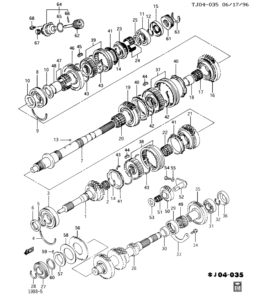GM 96058160 Retainer, Counter Gear Center Bearing
