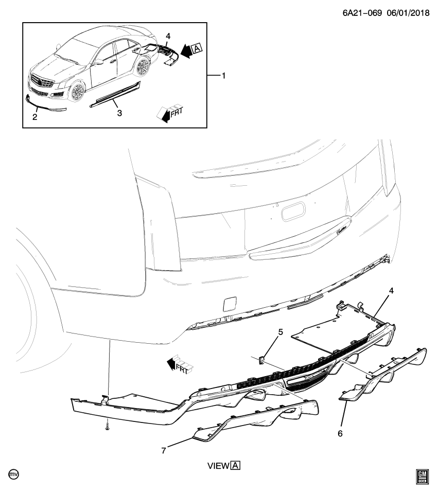 GM 22838087 Insert, Rear Bumper Fascia