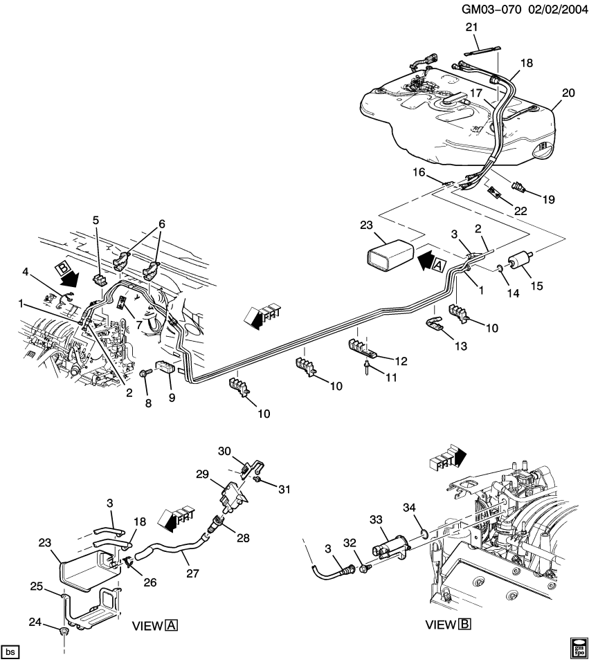 GM 25704043 Pipe Assembly, Fuel Return Front