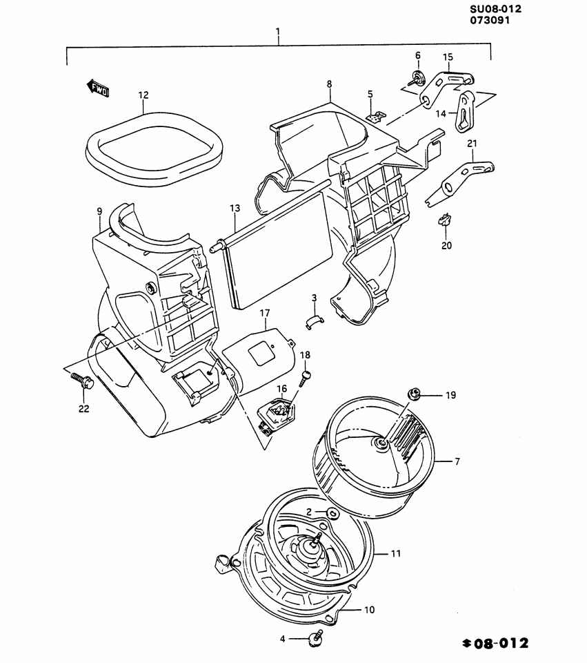 GM 96059570 SEAL, Heater Blower Motor