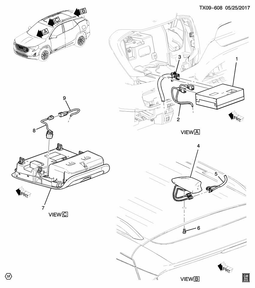 GM 84243422 Cable Assembly, Digital Radio Antenna & Navn Antenna Coaxial