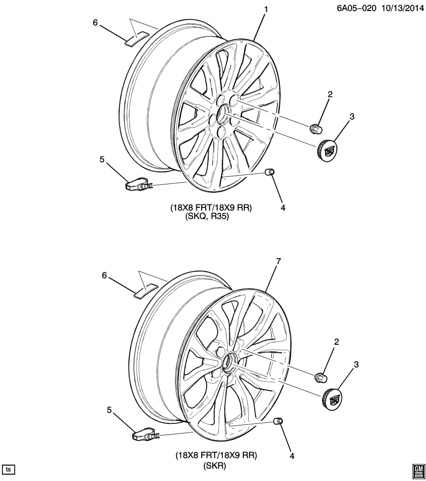 GM 22886741 Wheel Rim, 18X9J Aluminum 32Mm Outside 115X5Xm12 Bellcrank *Ubm W/Argent