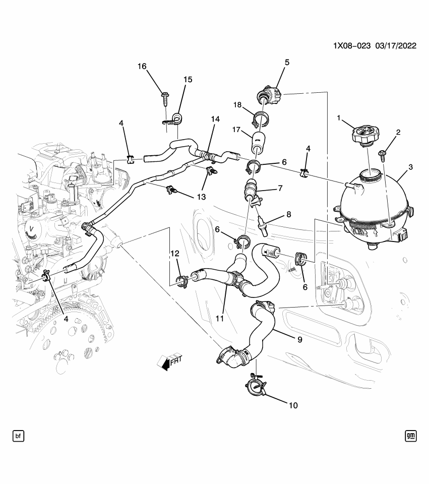 GM 84886532 Hose Assembly, Htr Inl