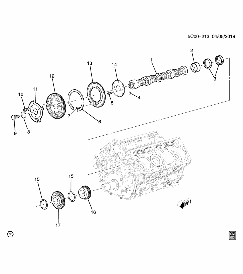 GM 12631286 Bearing, Camshaft