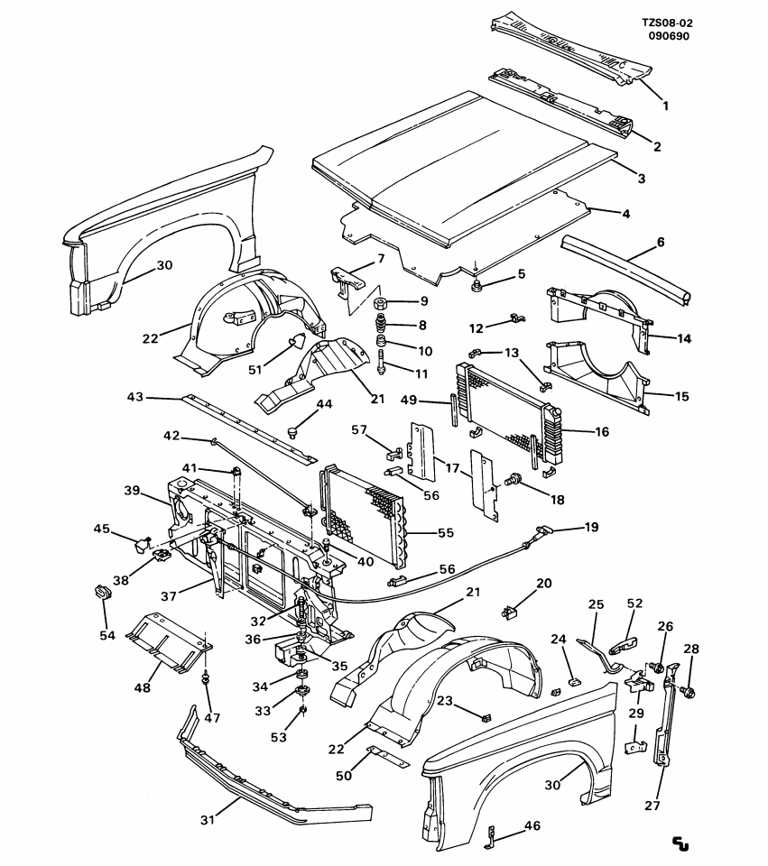 GM 15592729 Shield, Front Wheelhouse Panel Splash, Left