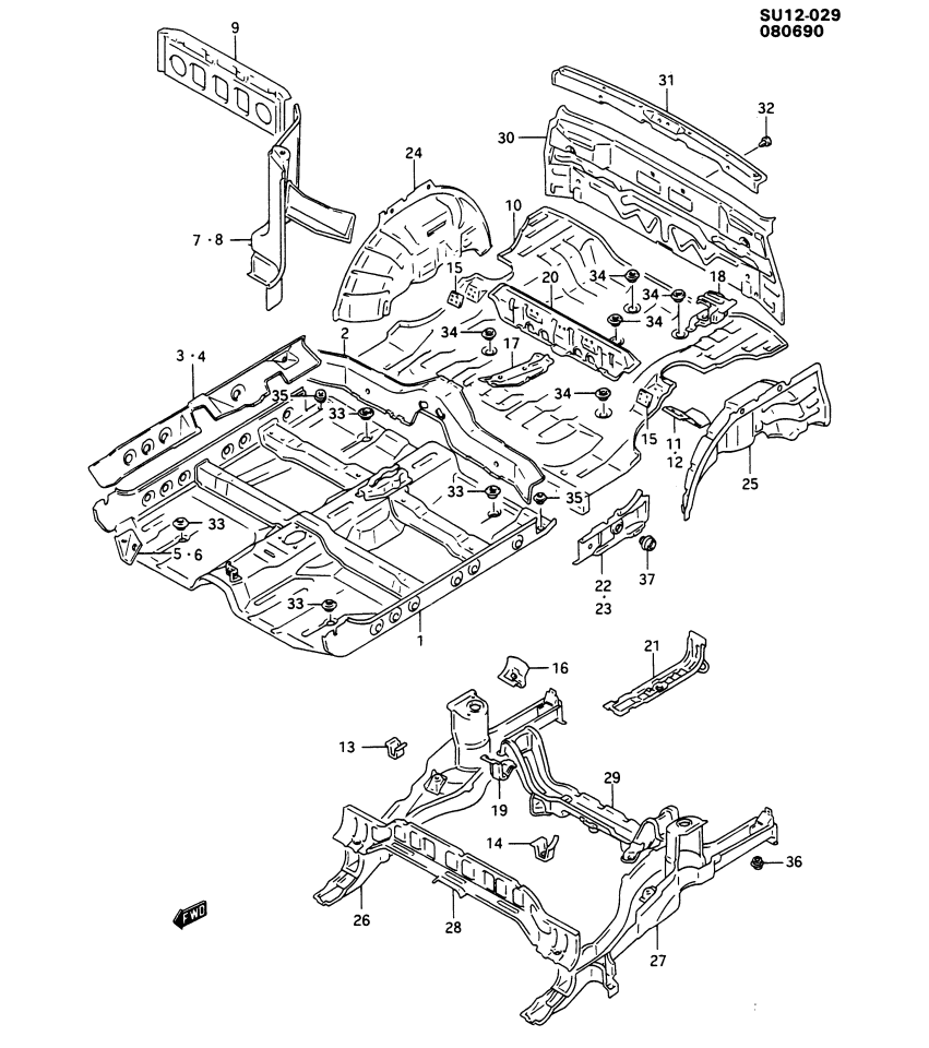 GM 96067368 CROSSMEMBER, Frame Cross, Intermediate