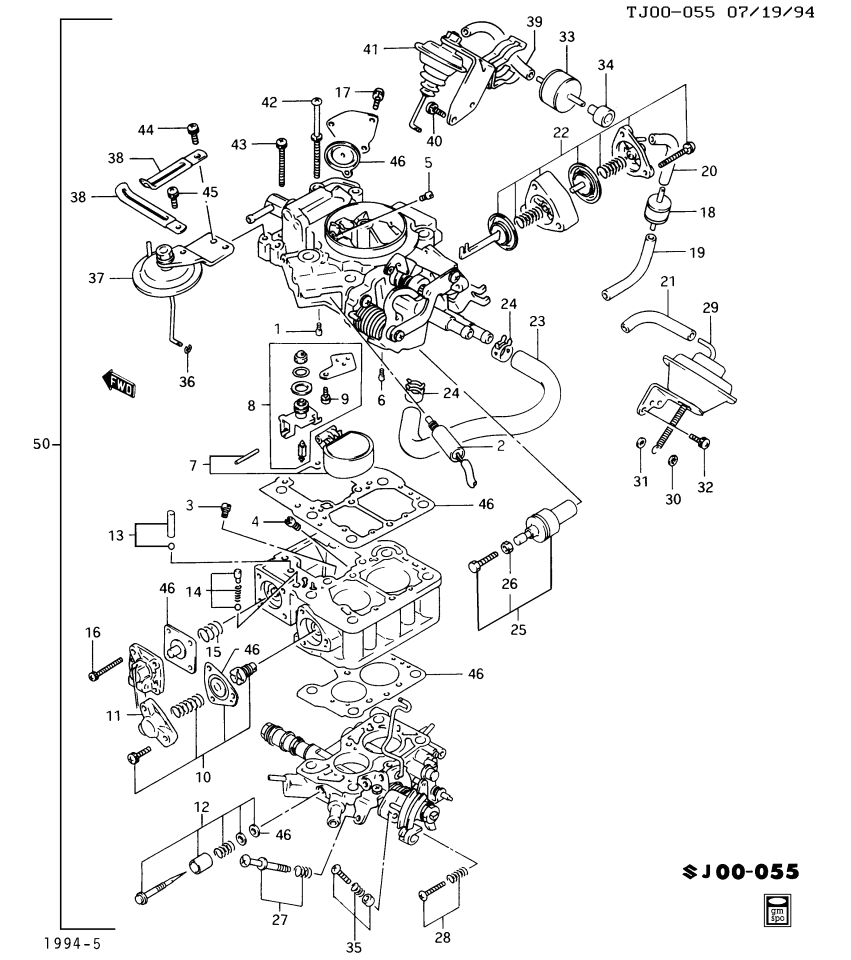 GM 96069482 SPRING, Carburetor Throttle