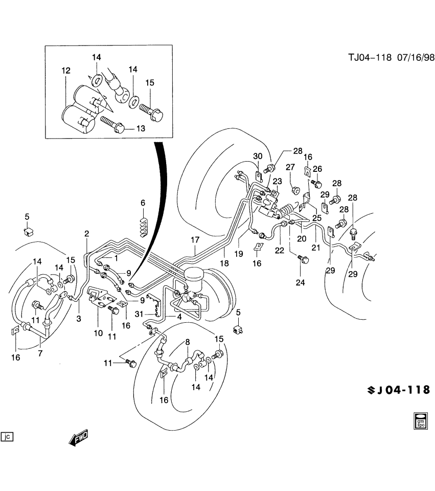 GM 30023814 BRACKET, Brake Master Cylinder Proportioning