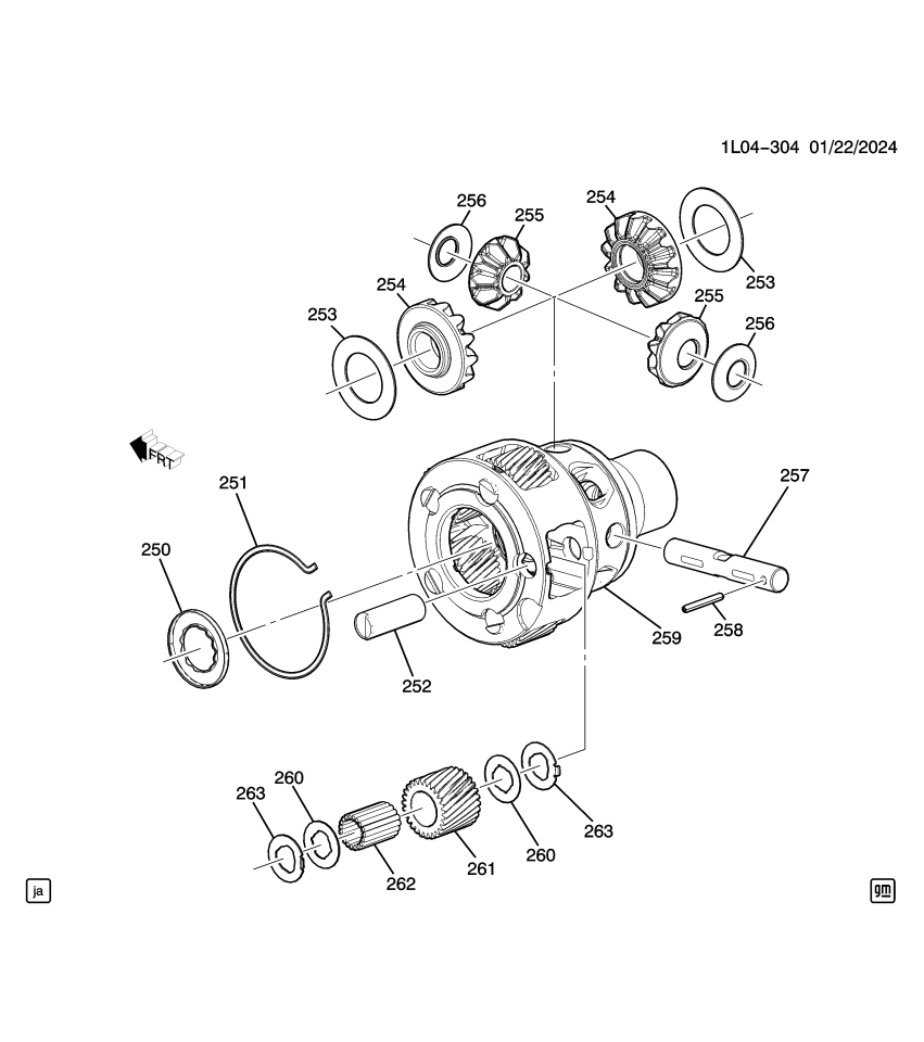 GM 24289900 Front Differential Carrier Assembly