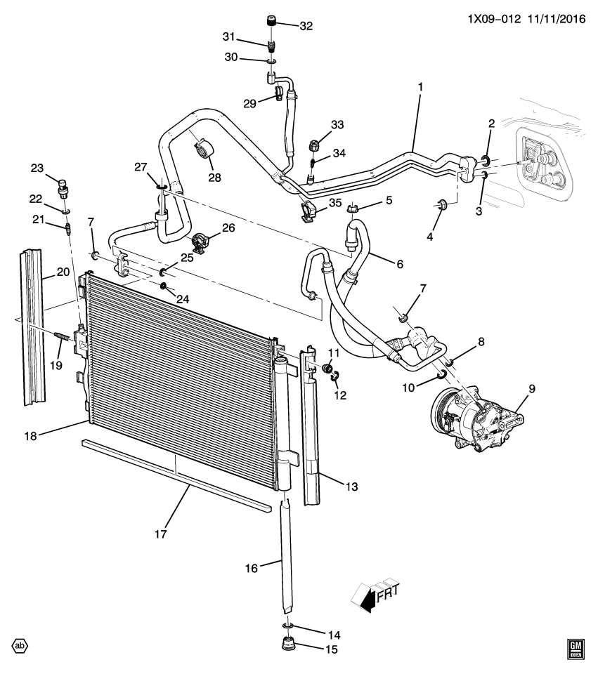 GM 11549269 Clip,A/C Compressor Hose & Evaporator Tube