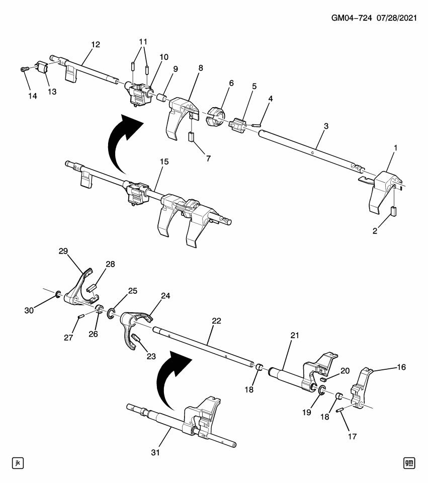 GM 19332403 Lever Assembly, Offset Shift