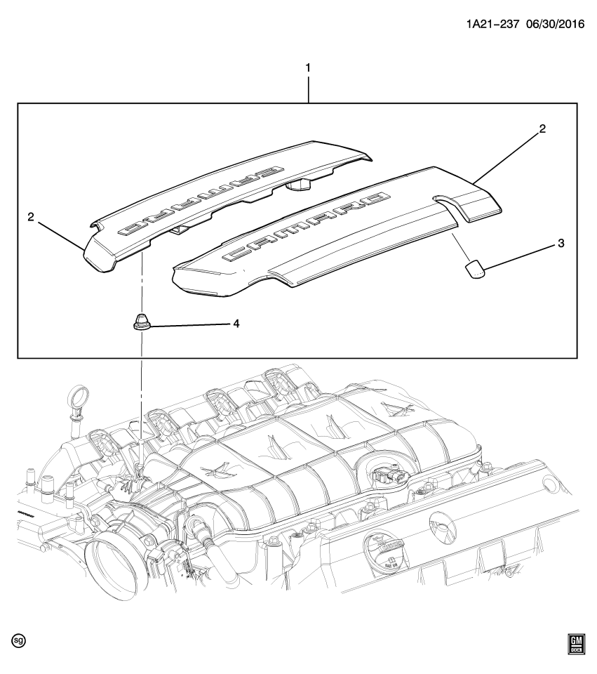 GM 12669896 Cover Kit, Intake Manifold (Accessory, Blue)(Instal)