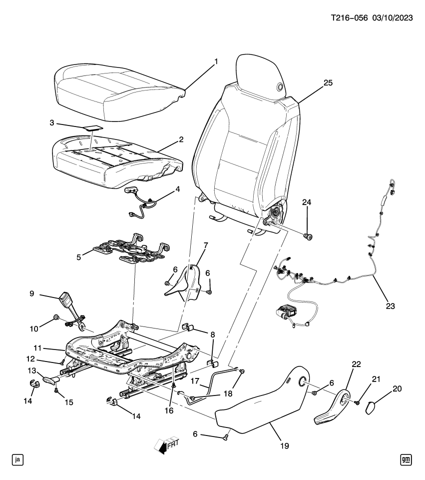GM 85642038 BUCKLE KIT-F/SEAT BELT *BACKEN BLACKK