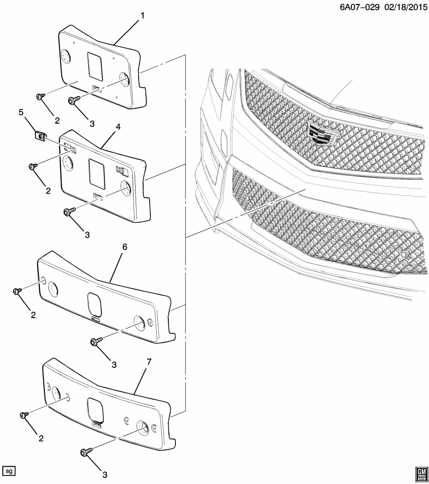 GM 22985176 Bracket, Front License Plate