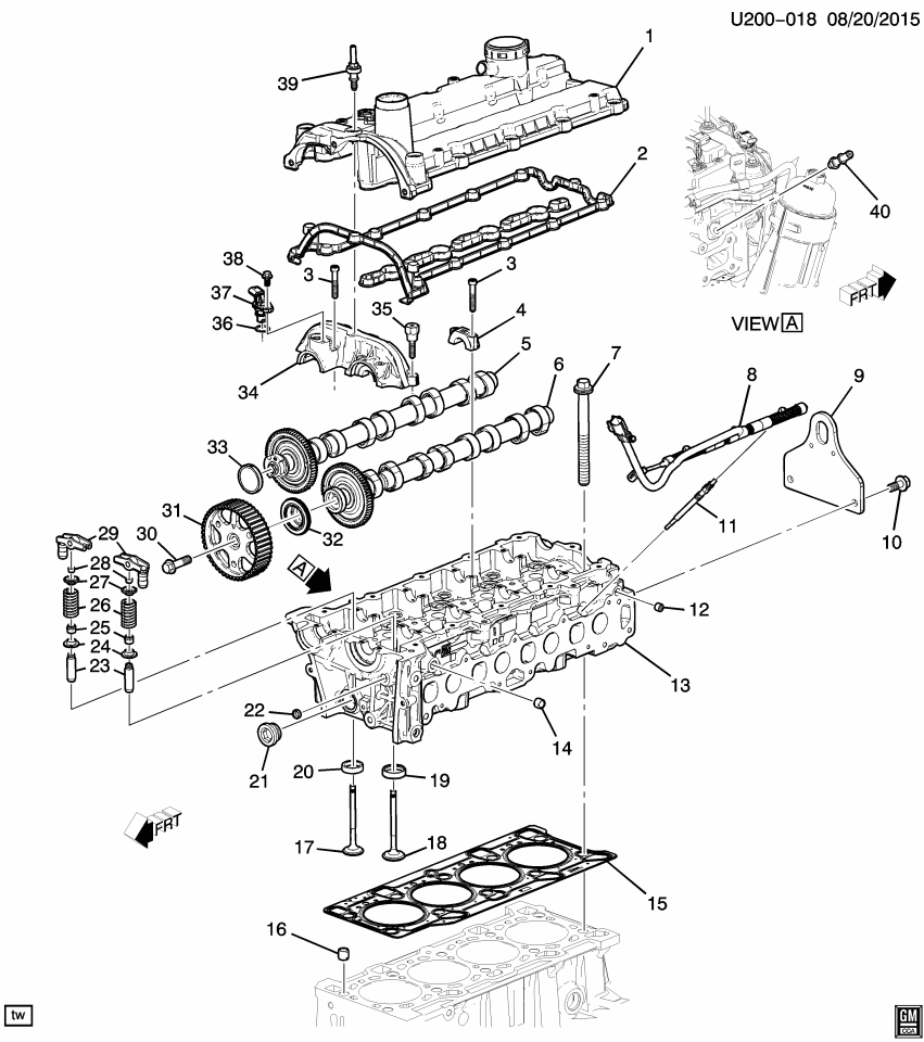 GM 55593766 Adapter, Engine Water Outlet