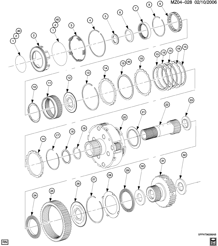 GM 24220665 Bearing Asm,Front Sun Gear Thrust