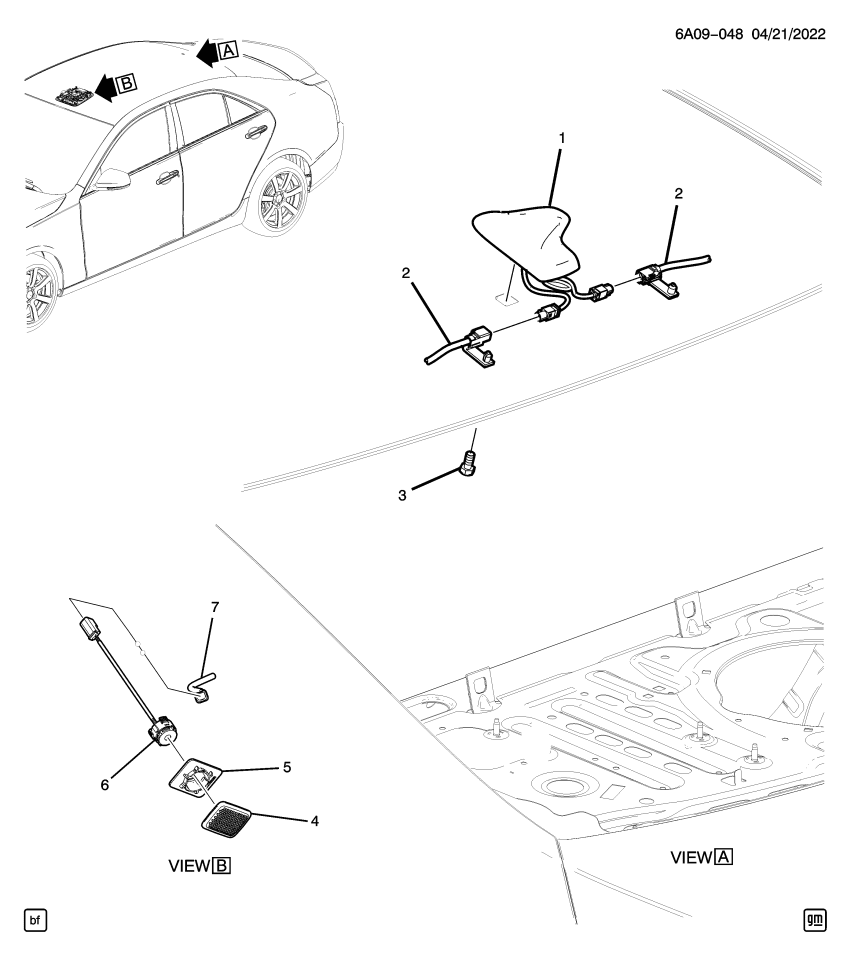 GM 23111384 Cable Assembly, Navn Antenna Coaxial