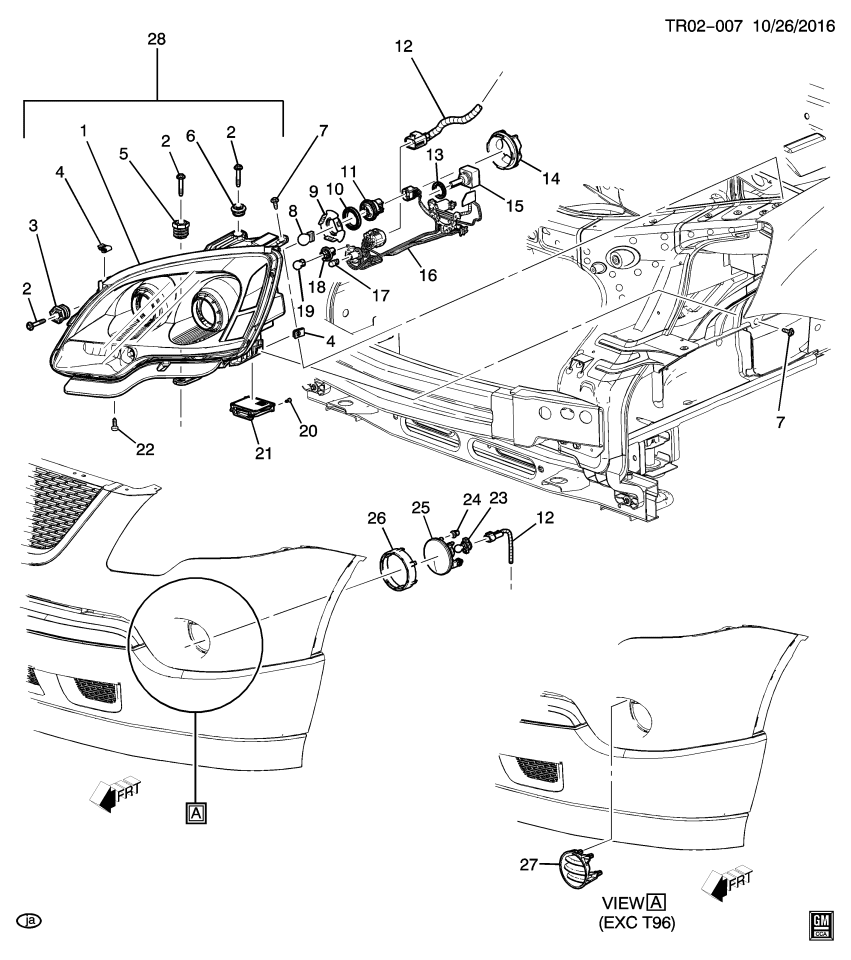 GM 22967252 Retainer, Headlamp