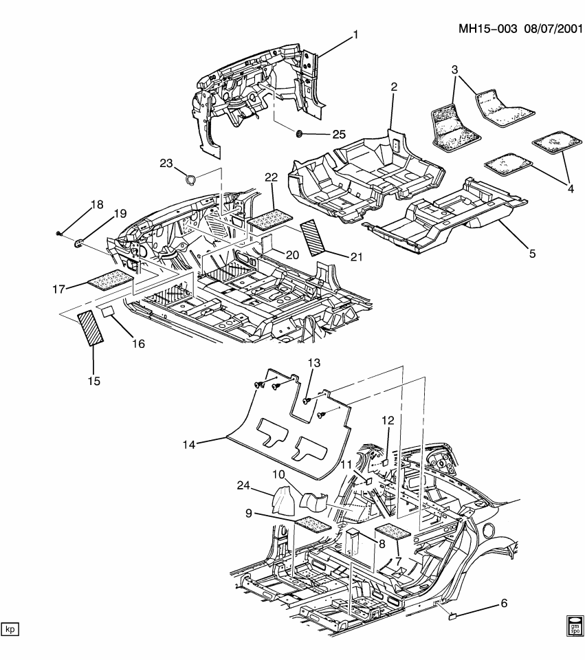 GM 88987540 Mat Pkg,Front & Rear Carpet