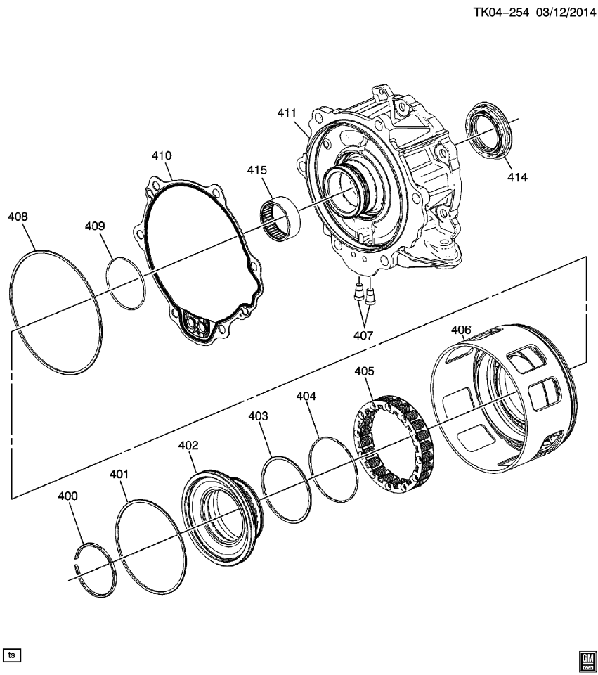 GM 19420586 EXTENSION ASM,A/TRNS CASE