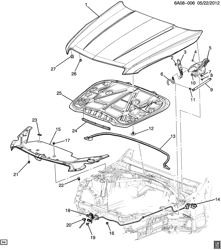 GM 22927803 Actuator,Active Hood Hinge