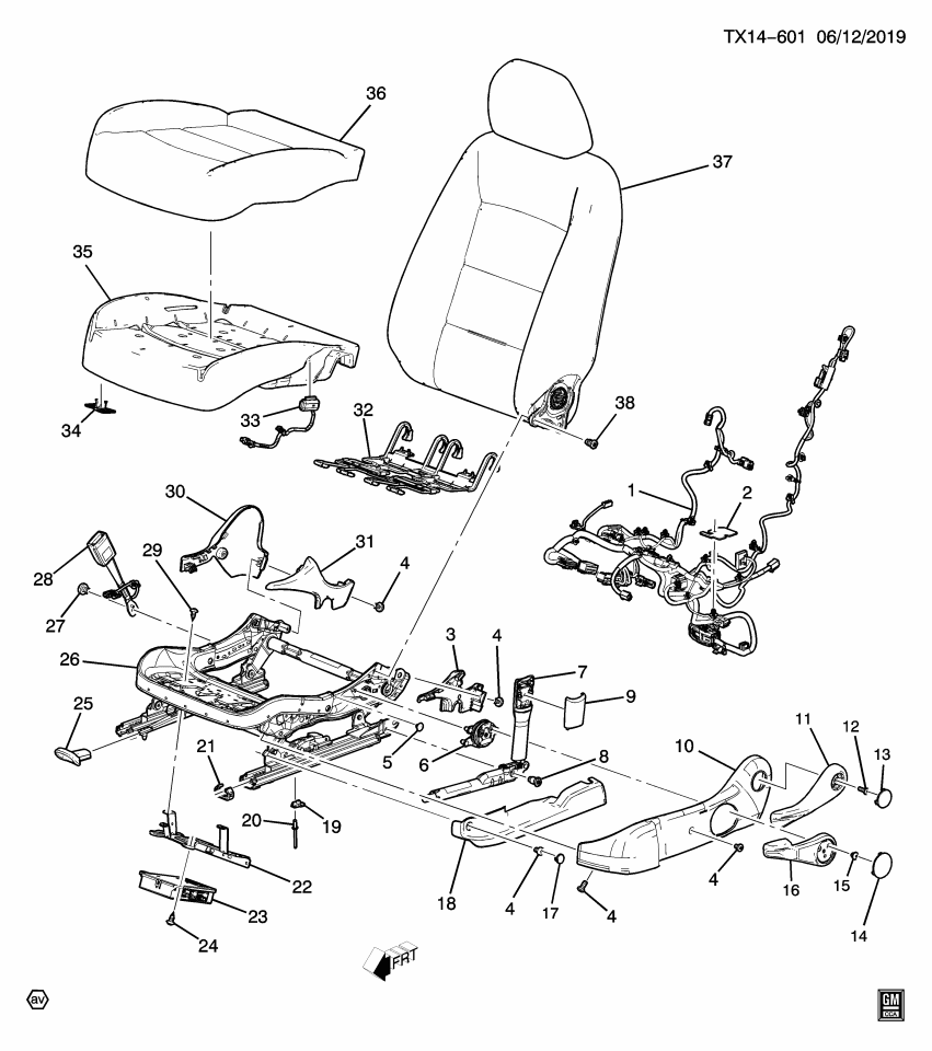 GM 84178757 Bracket, Front Seat Adjuster Memory Module