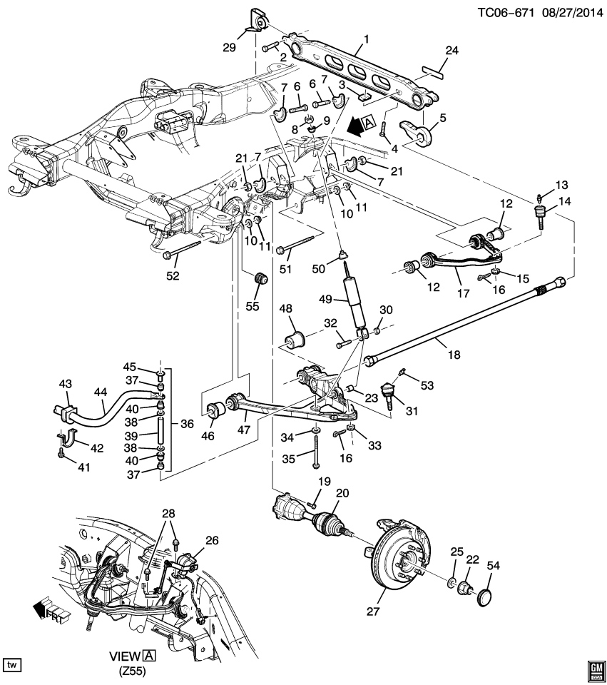 GM 19332924 Bar,Front Torsion