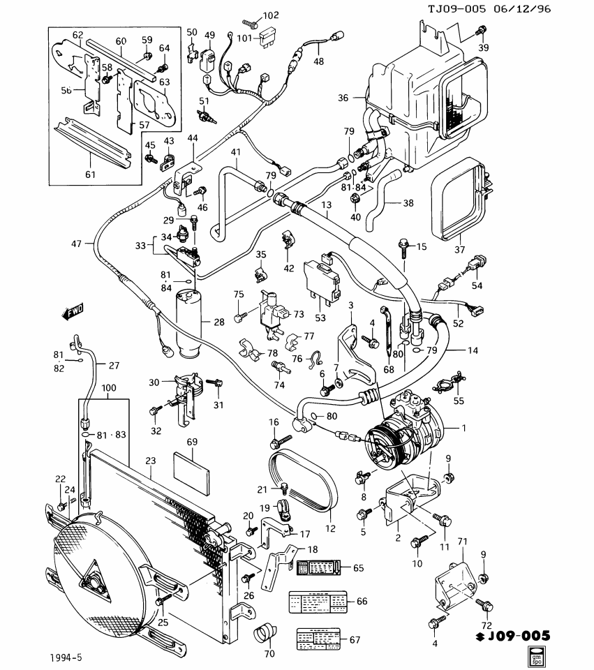 GM 96059473 Bracket, A/C Relay Fuse