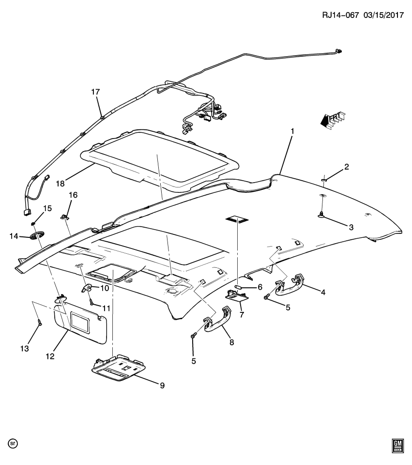 GM 42563314 Harness Assembly, Roof Wiring
