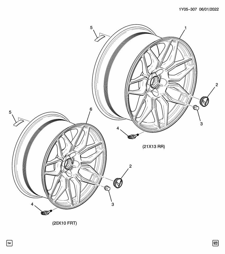 GM 85622291 WHEEL-FRT *SATIN GRAPHI
