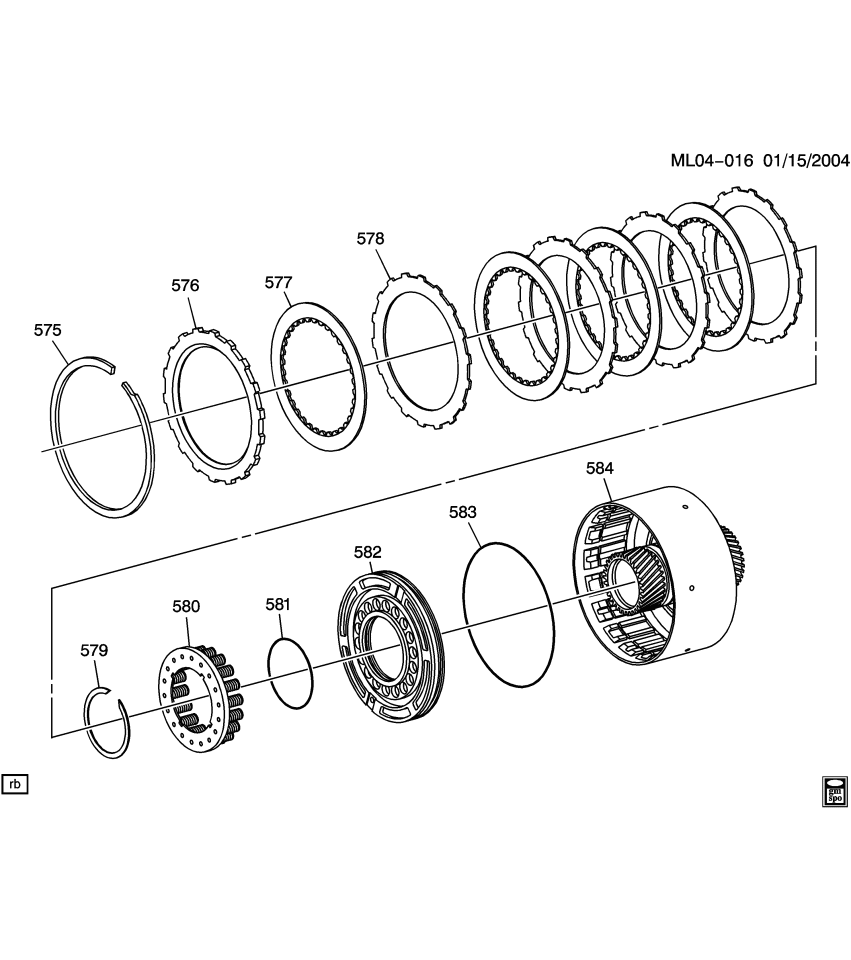 GM 24229818 Transmission Kit, Auto (Service Overhaul W)