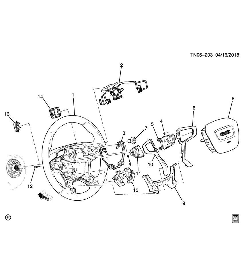 GM 84618829 Airbag Assembly, Strg Whl *Grey