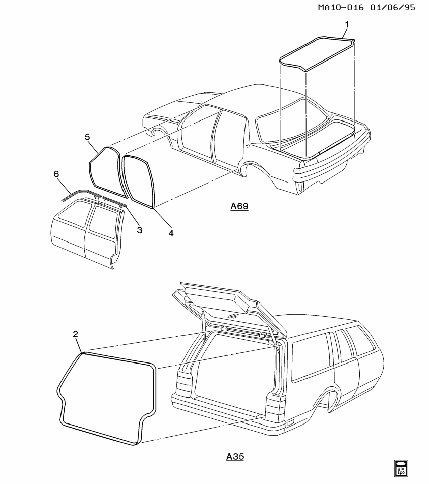 GM 10276396 Weatherstrip, Front Side Door Auxiliary